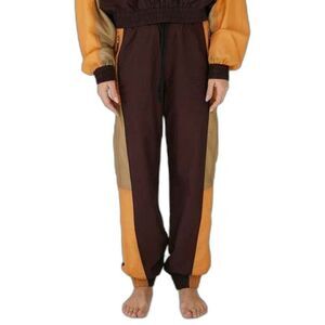 Kurt Lyle Zahara Nylon Zip Pocket Track Pants in Maroon Color Block Size Large